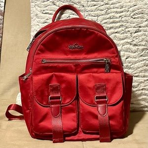 Red Kipling Backpack Purse EUC